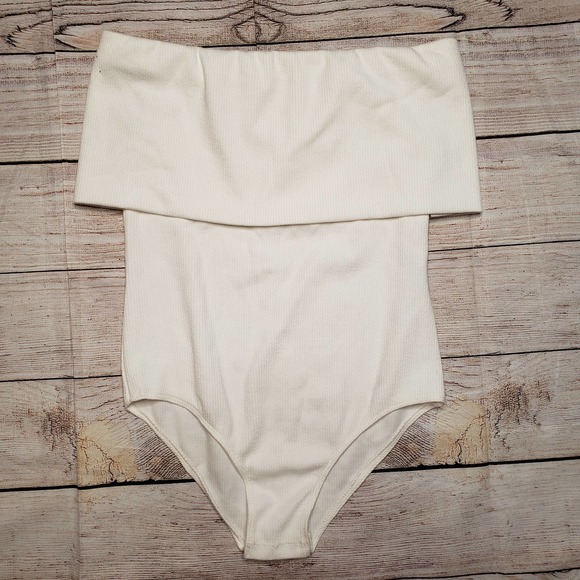 SIR. The Label White Layered Off the Shoulder Bodysuit 1 - Picture 1 of 8